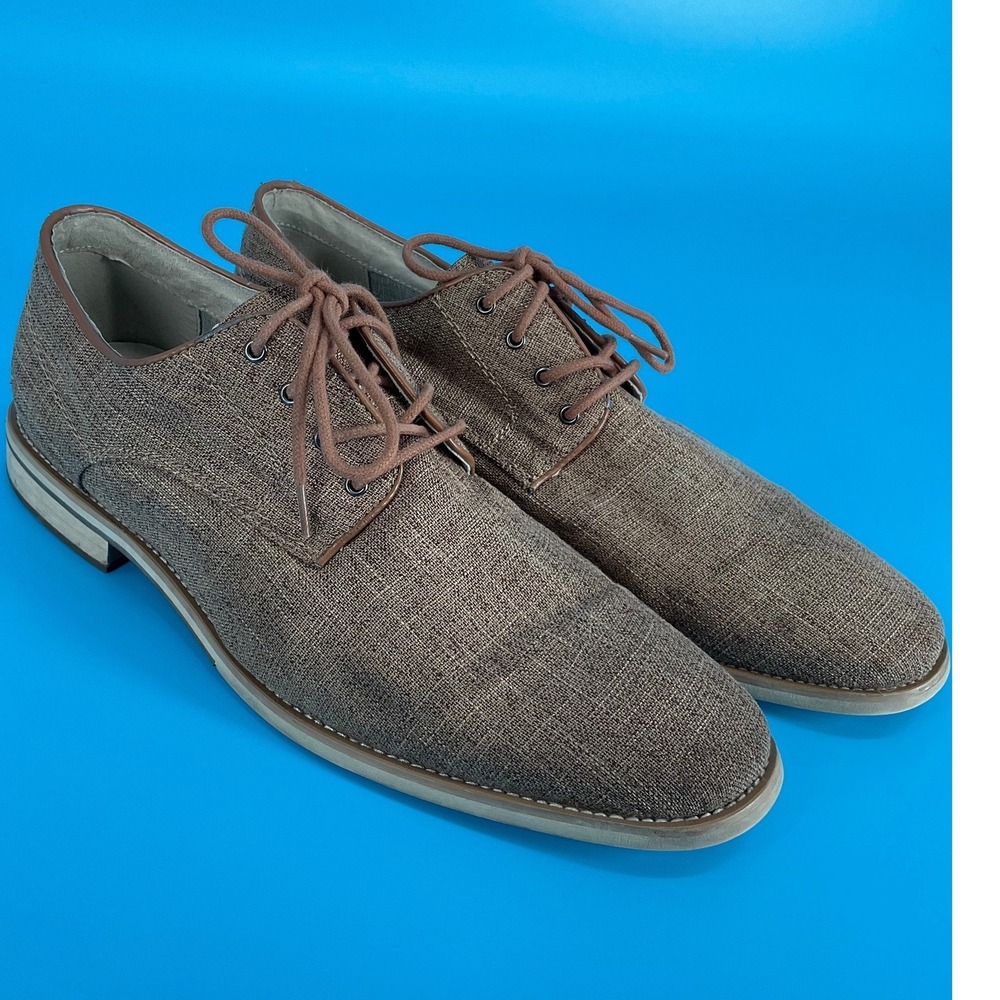 Giorgio Brutini Men's Oxford Shoes Brown Taupe Woven Lace Up Size 10.5M